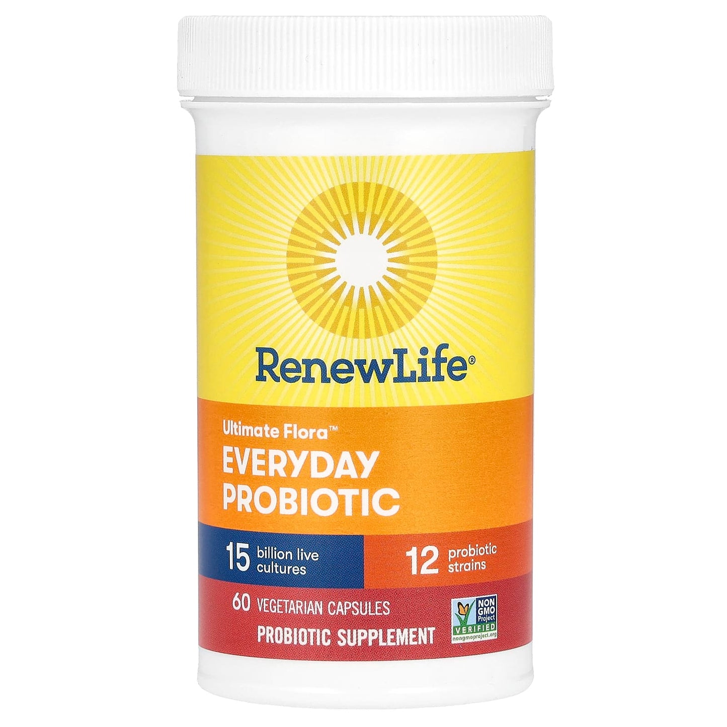 Renew Life, Everyday Probiotic, 15 Billion Live Cultures, 60 Vegetarian Capsules - [product_sku] | HiLife Vitamins