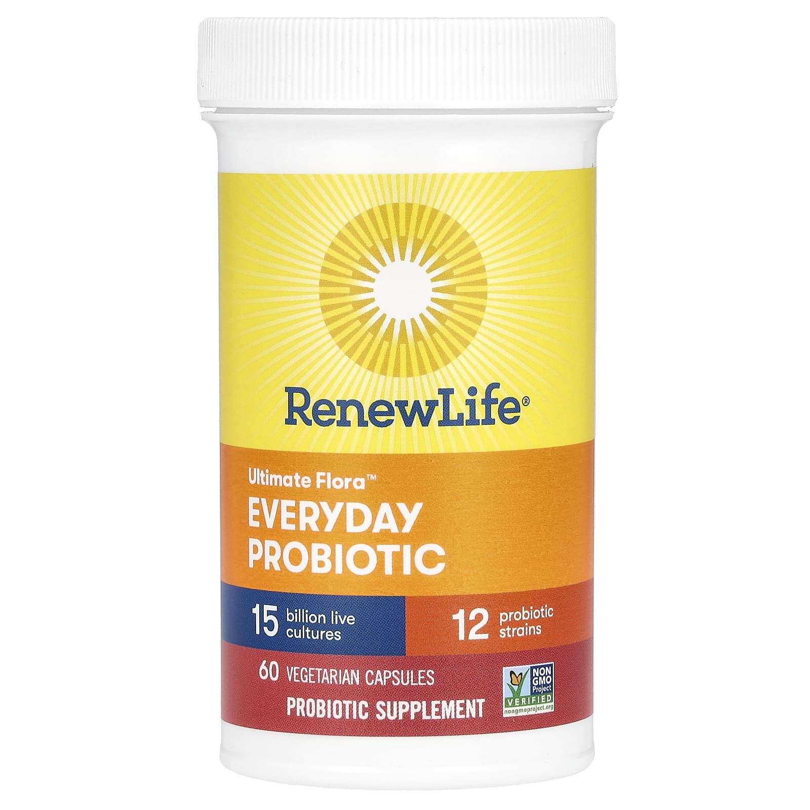 Renew Life, Everyday Probiotic, 15 Billion Live Cultures, 60 Vegetarian Capsules - [product_sku] | HiLife Vitamins