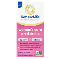 Renew Life, Ultimate Flora, Women's Care Probiotic, 90 Billion Live Cultures, 30 Vegetarian Capsules - 631257121004