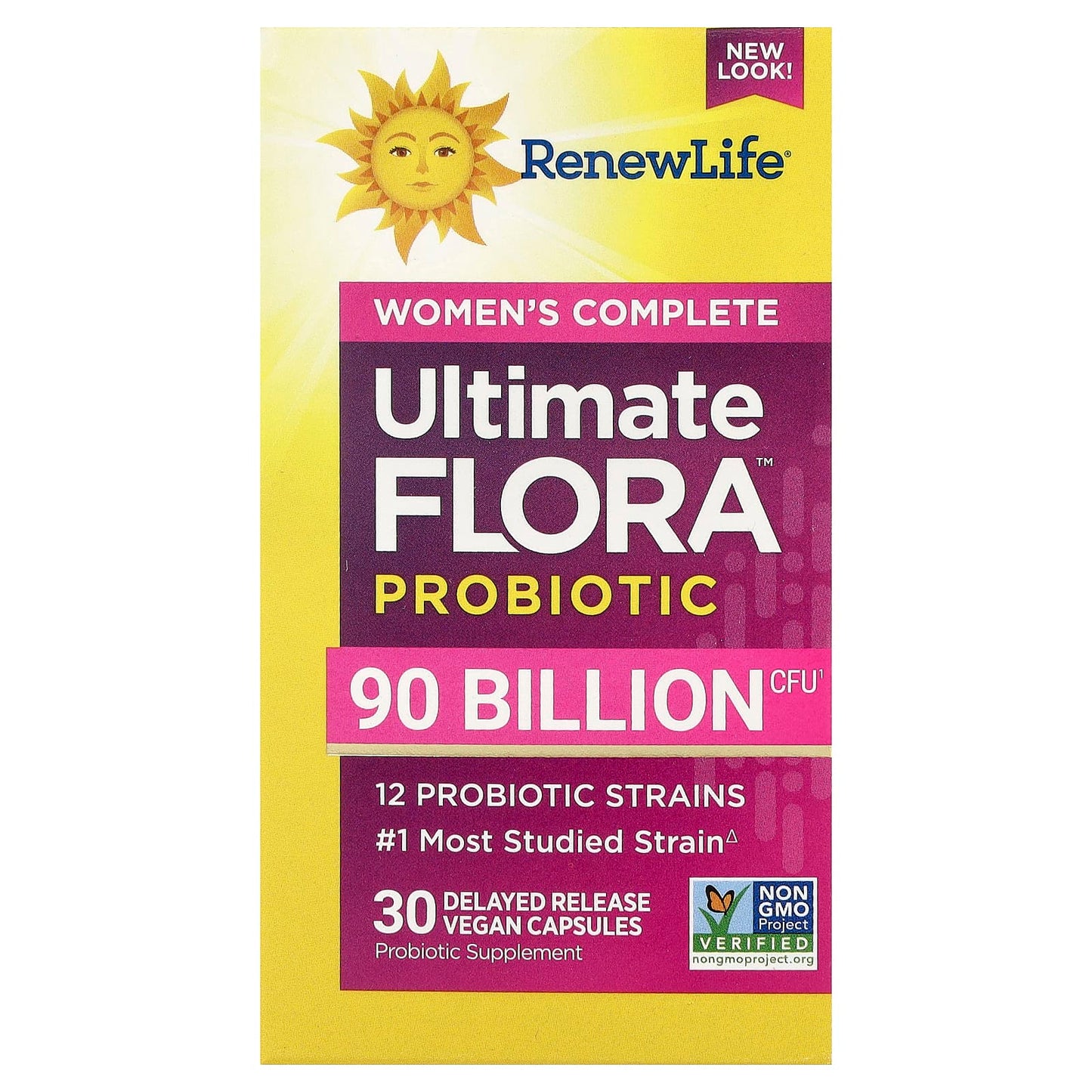 Renew Life, Women's Complete, Ultimate Flora™ Probiotic, 90 Billion CFU, 30 Delayed Release Vegan Capsules UPC 631257121004 | HiLife Vitamins