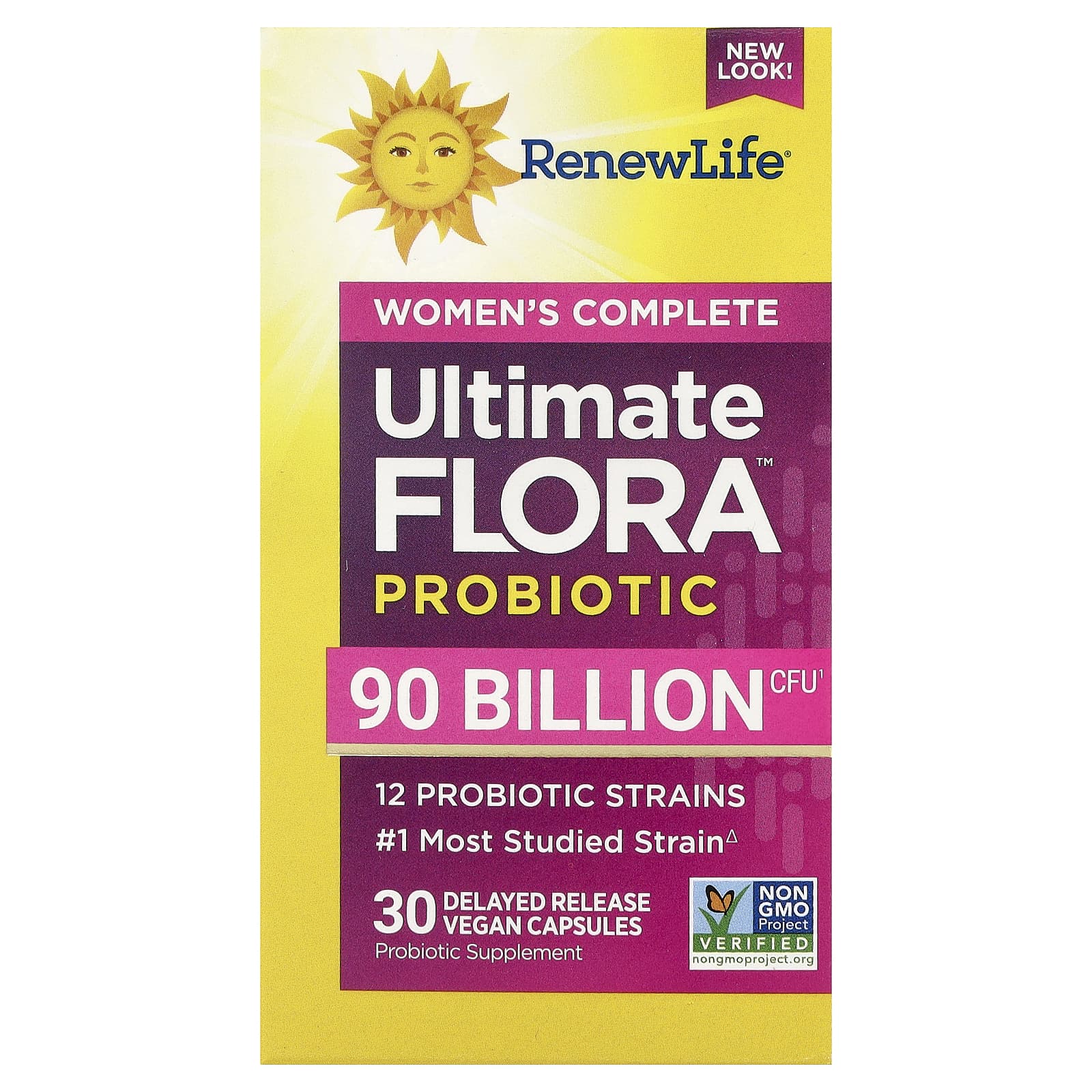 Renew Life, Women's Complete, Ultimate Flora™ Probiotic, 90 Billion CFU, 30 Delayed Release Vegan Capsules UPC 631257121004 | HiLife Vitamins