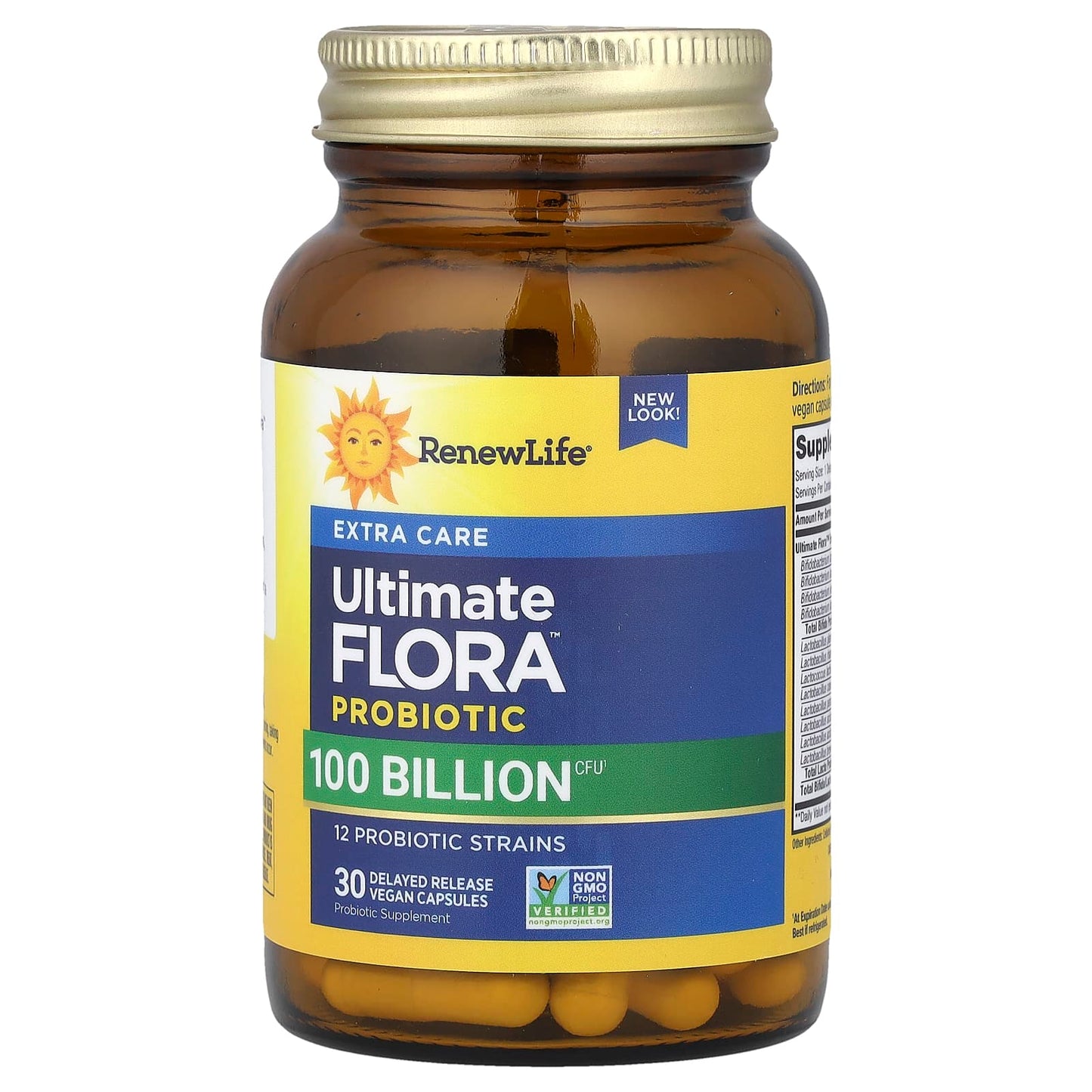 Renew Life, Ultimate Care Digestive Probiotic, 100 Billion CFU, 30 Vegetarian Capsules UPC 631257121035 | HiLife Vitamins