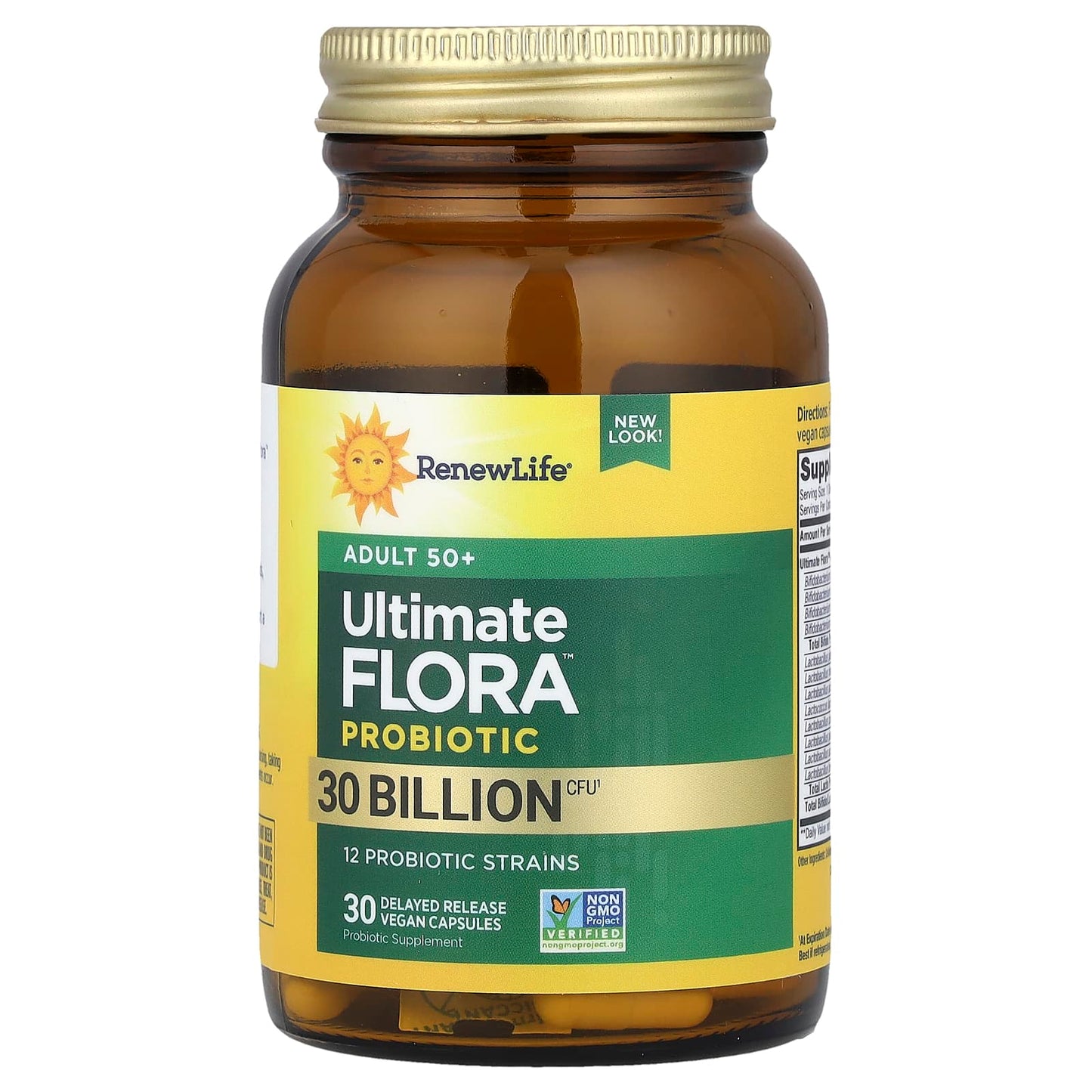 Renew Life, Uf Adult 50+ 30 Billion, 30 Vegetarian Capsules