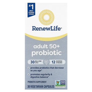 Renew Life, Uf Adult 50+ 30 Billion, 30 Vegetarian Capsules - 631257121127 | Hilife Vitamins