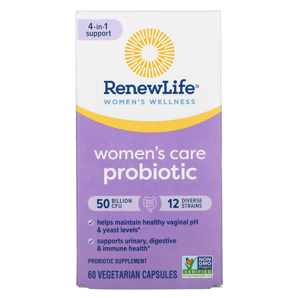 Renew Life, Women's Care Probiotic, 50 Billion, 60 Vegetarian Capsules - 631257121196 | Hilife Vitamins