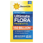 Renew Life, Extra Care, Ultimate Flora™ Probiotic, 150 Billion CFU, 30 Delayed Release Vegan Capsules UPC 631257121202 | HiLife Vitamins