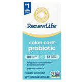 Renew Life, Ultimate Flora, Colon Care Probiotic, 80 Billion Live Cultures, 30 Vegetarian Capsules - 631257121226