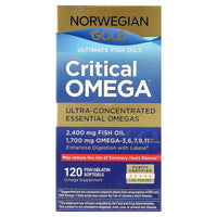 Renew Life, Norwegian Gold®, Critical Omega™ Ultimate Fish Oils, 120 Fish Gelatin Softgels UPC 631257154057 | HiLife Vitamins
