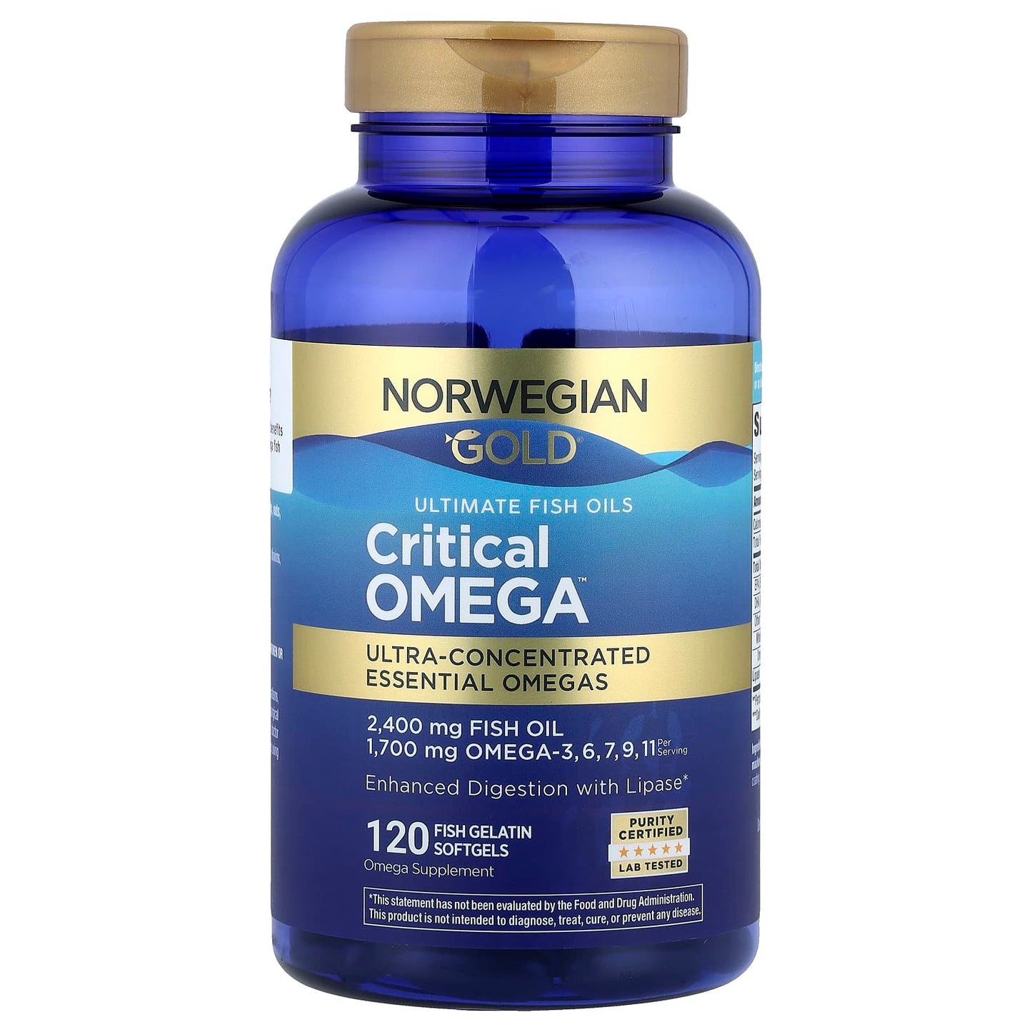 Renew Life, Norwegian Gold®, Critical Omega™ Ultimate Fish Oils, 120 Fish Gelatin Softgels UPC 631257154057 | HiLife Vitamins