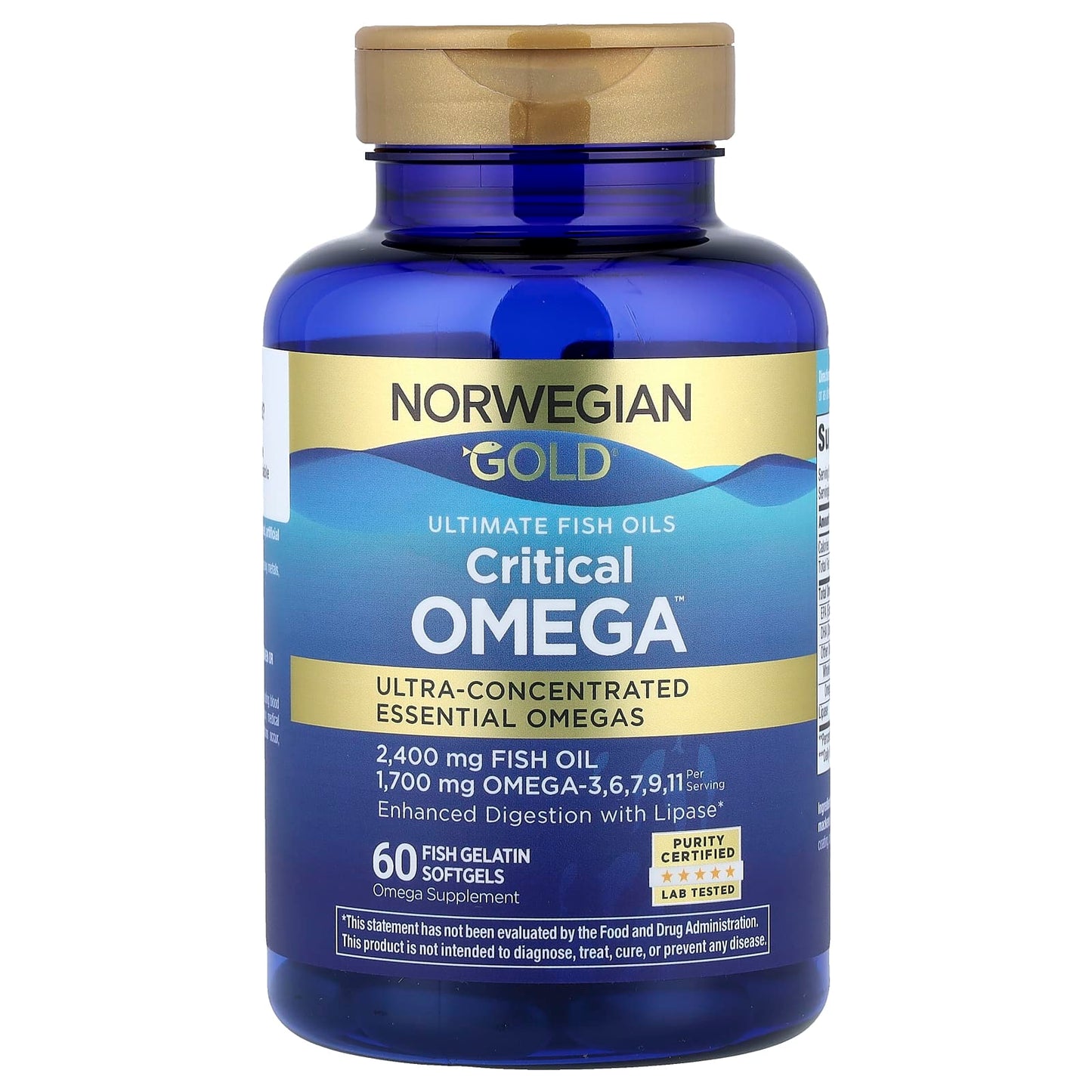 Renew Life, Norwegian Gold®, Critical Omega™ Ultimate Fish Oils, 60 Fish Gelatin Softgels - 631257155795 | Hilife Vitamins