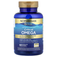 Renew Life, Norwegian Gold®, Critical Omega™ Ultimate Fish Oils, 60 Fish Gelatin Softgels - 631257155795 | Hilife Vitamins
