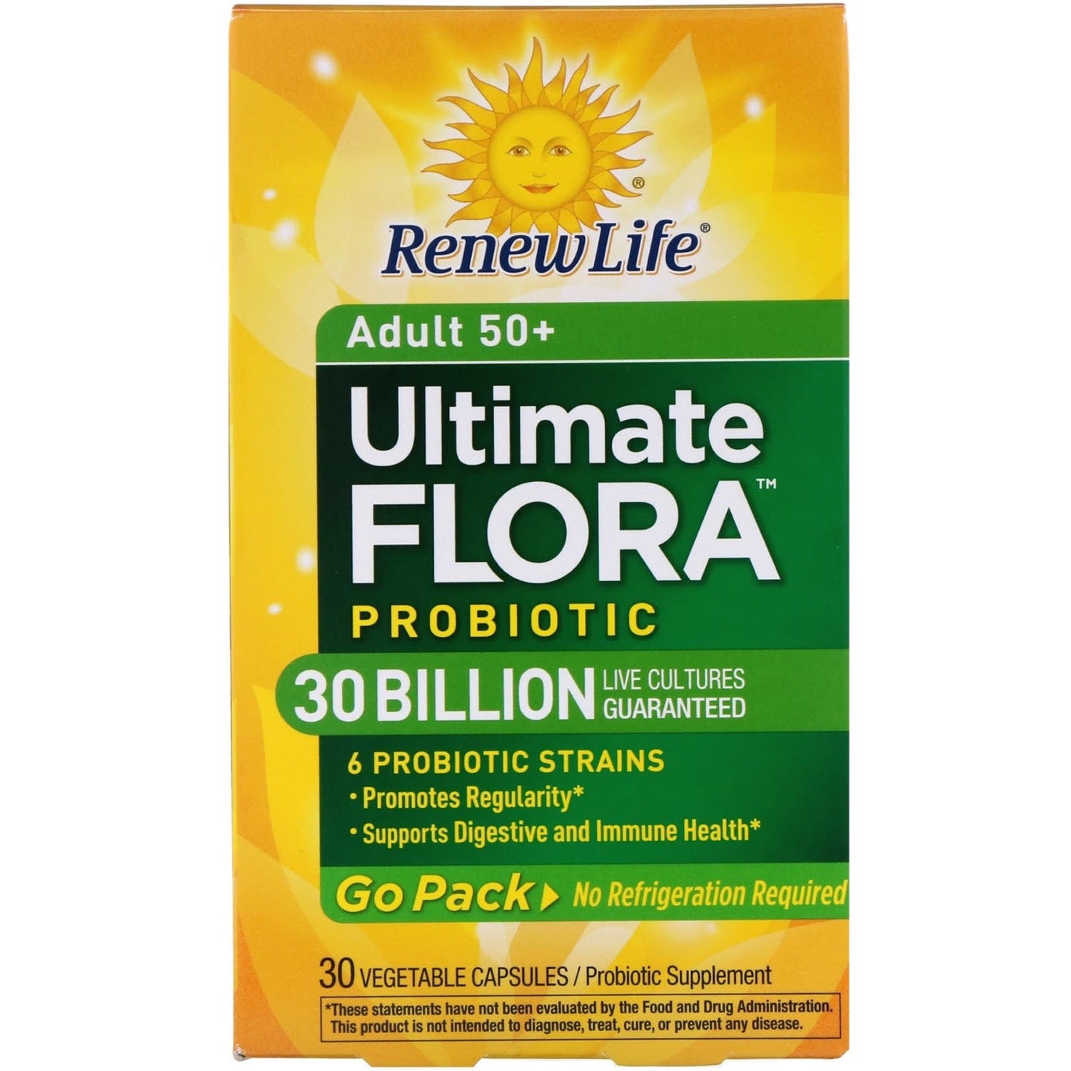 Renew Life, Uf Adult 50+ Go Pack 30 Billion, 30 Vegetable Capsules UPC 631257156747 | HiLife Vitamins