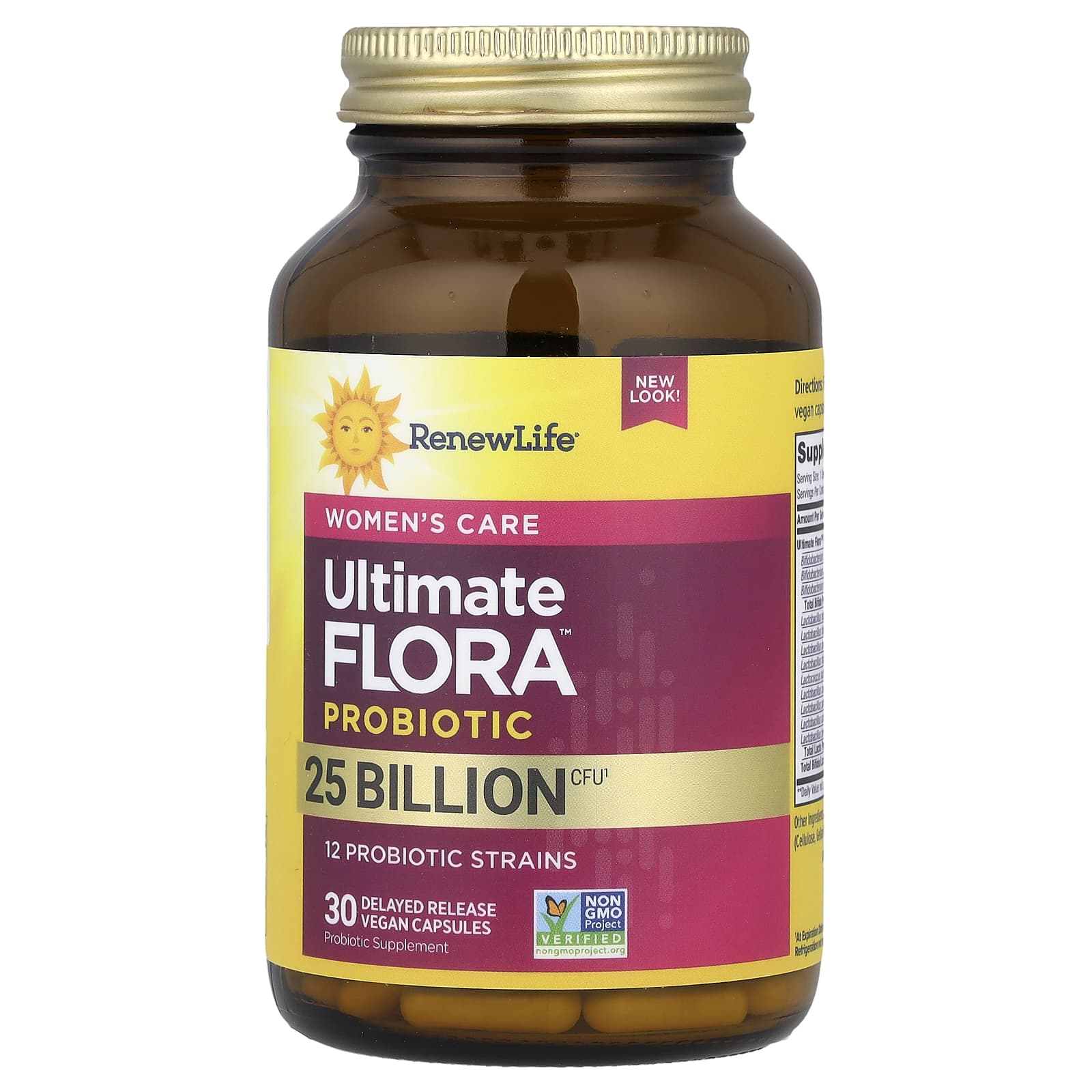 Renew Life, Women's Care, Ultimate Flora™ Probiotic, 25 Billion CFU, 30 Delayed Release Vegan Capsules UPC 631257158635 | HiLife Vitamins