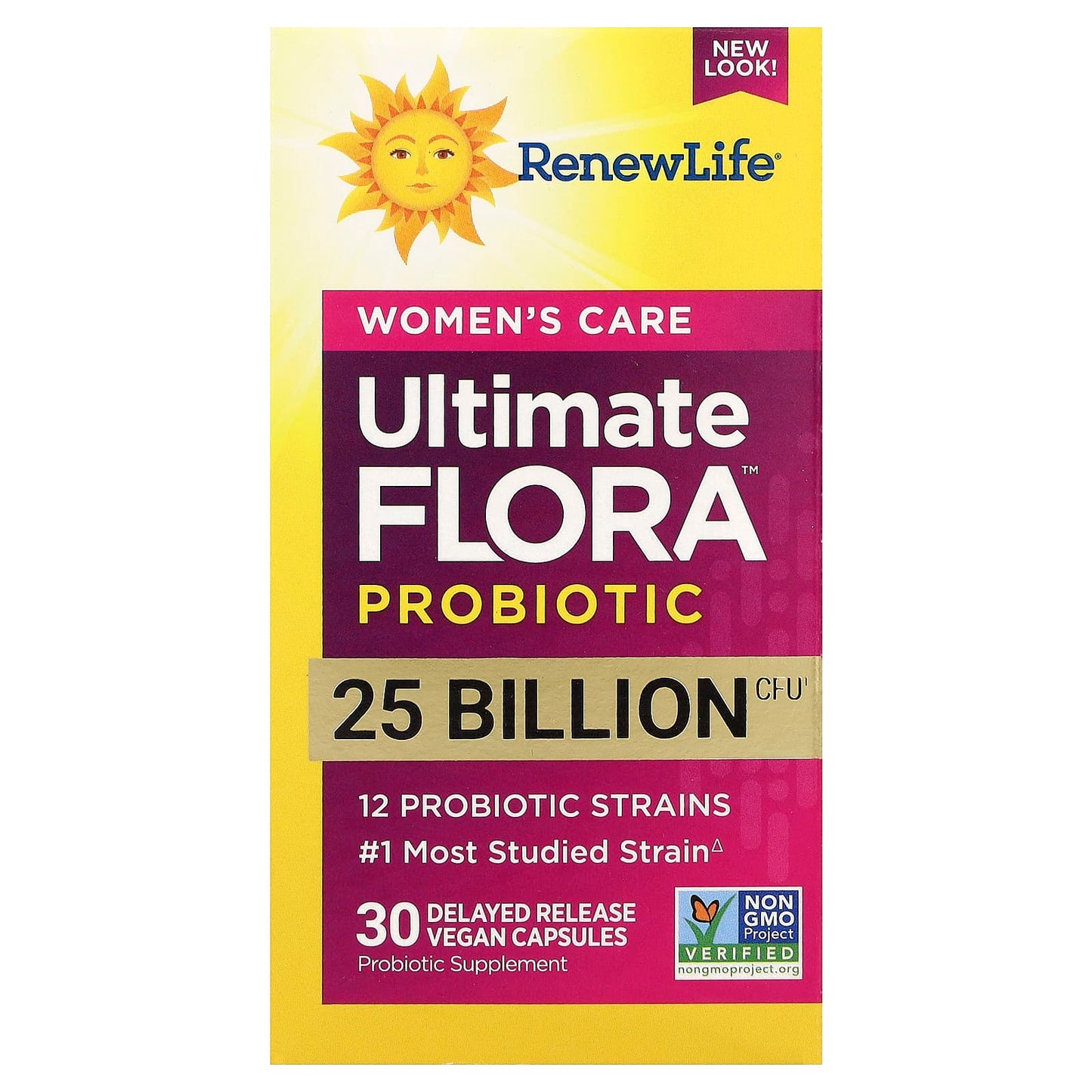 Renew Life, Women's Care, Ultimate Flora™ Probiotic, 25 Billion CFU, 30 Delayed Release Vegan Capsules UPC 631257158635 | HiLife Vitamins