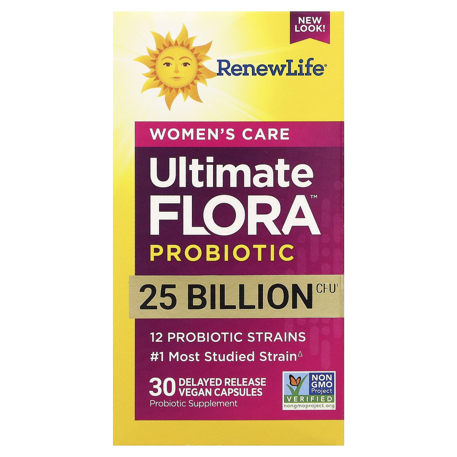 Renew Life, Women's Care, Ultimate Flora™ Probiotic, 25 Billion CFU, 30 Delayed Release Vegan Capsules UPC 631257158635 | HiLife Vitamins