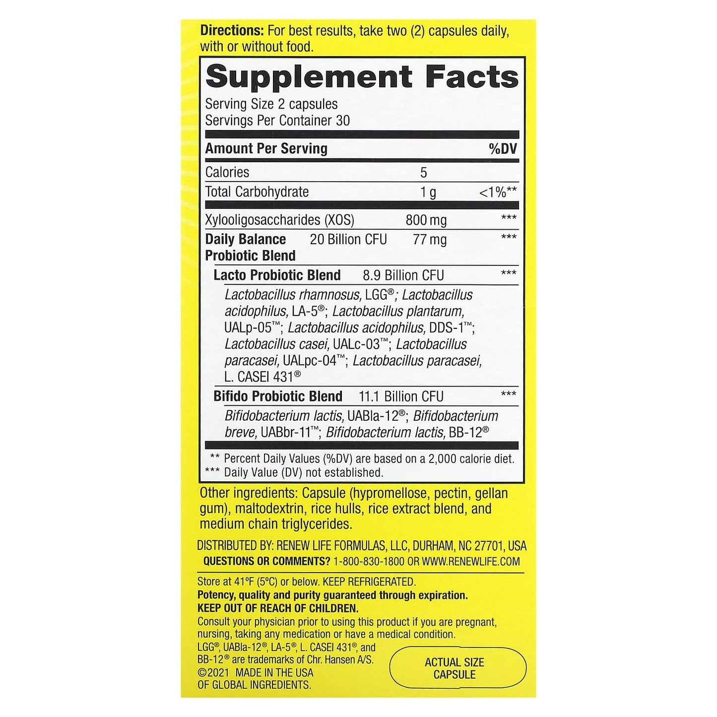 Renew Life, Daily Balance PRE/PRO BIOTIC, 60 Capsules - [product_sku] | HiLife Vitamins