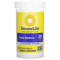 Renew Life, Daily Balance PRE/PRO BIOTIC, 60 Capsules - [product_sku] | HiLife Vitamins