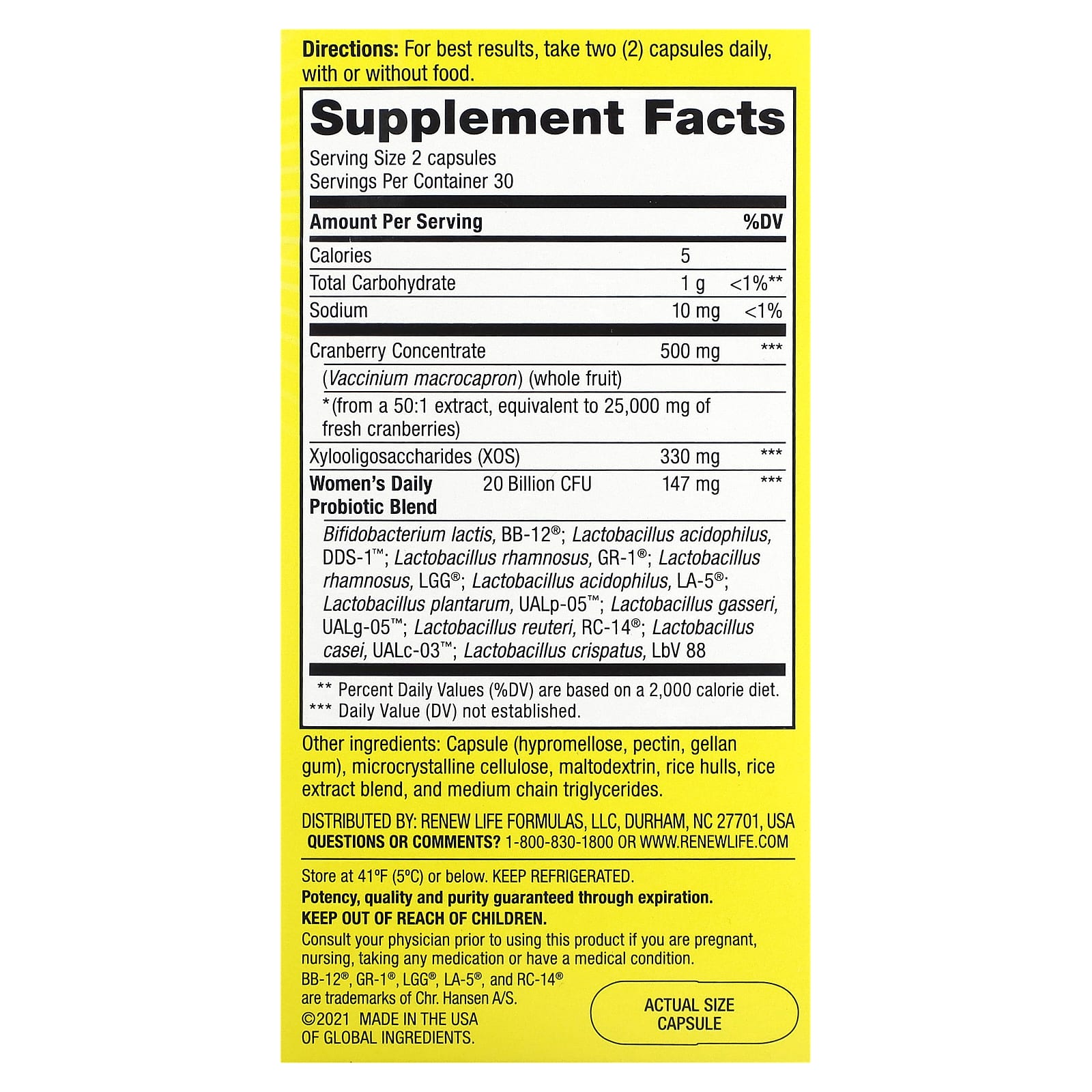 Renew Life, Women's Daily, 60 Capsules UPC 631257159847 | HiLife Vitamins