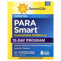 Renew Life, ParaSmart™ Cleansing Formula, 15-Day Program, 90 Vegetarian Capsules UPC 631257320902 | HiLife Vitamins