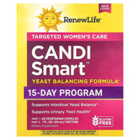 Renew Life, CandiSmart™, 15-Day Program, 60 Vegetarian Capsules UPC 631257355553 | HiLife Vitamins