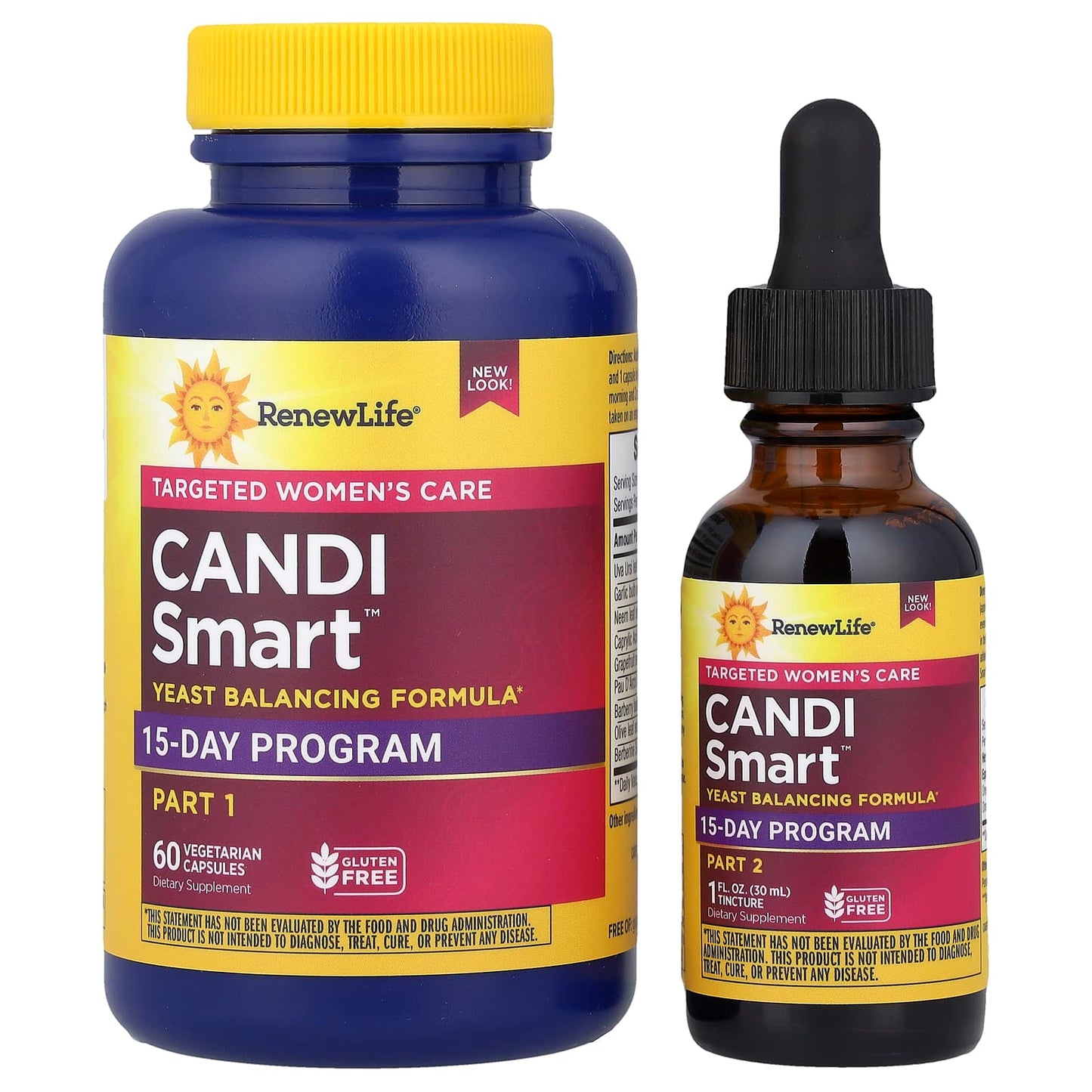 Renew Life, CandiSmart™, 15-Day Program, 60 Vegetarian Capsules UPC 631257355553 | HiLife Vitamins