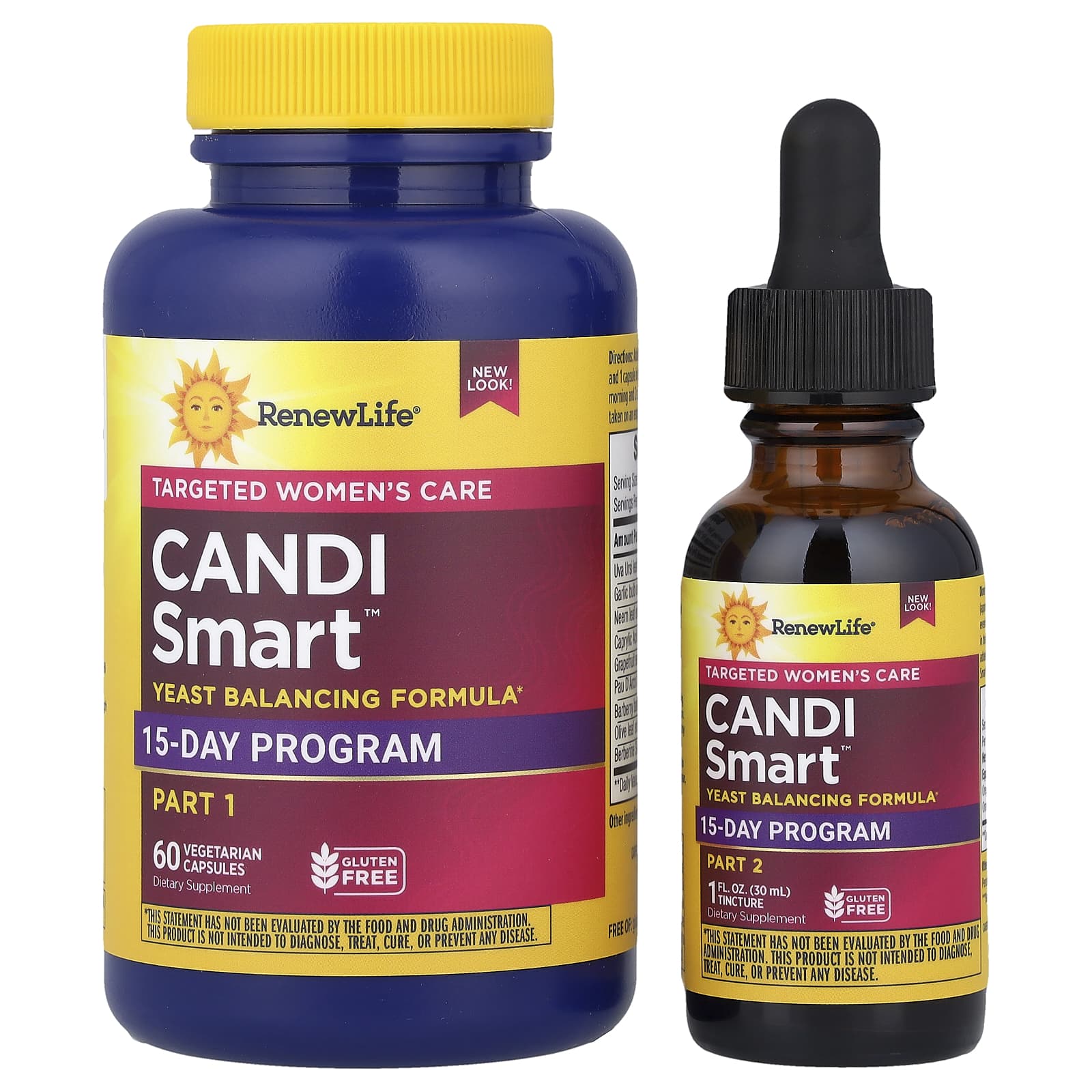 Renew Life, CandiSmart™, 15-Day Program, 60 Vegetarian Capsules UPC 631257355553 | HiLife Vitamins