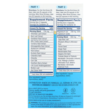 Renew Life, Cleansesmart 2-Part Kit, 60 Vegetable Capsules UPC 631257534507 | HiLife Vitamins