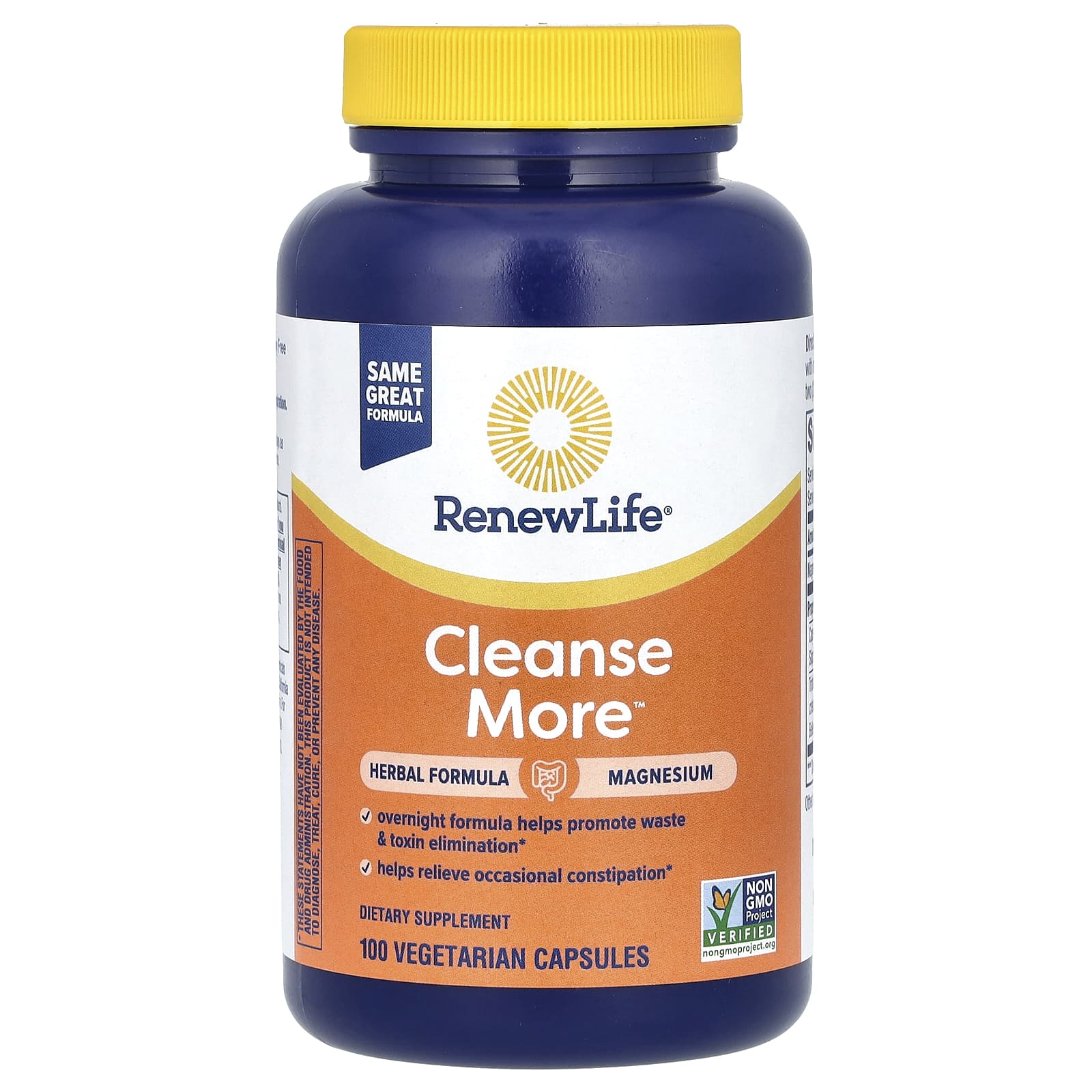 Renew Life, Cleansemore, 100 Vegetarian Capsules - 631257534699 | Hilife Vitamins