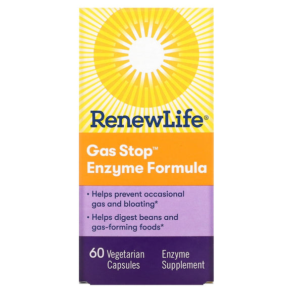 Renew Life, Gasstop, 60 Vegetable Capsules - 631257534897 | Hilife Vitamins
