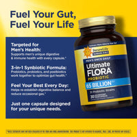 Renew Life, Ultimate Flora Men's Once Daily Probiotic, 65 Billion CFU, 30 Delayed Release Vegan Capsules UPC 850068583089 | HiLife Vitamins