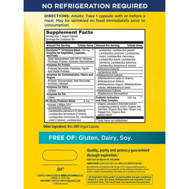 Renew Life, FloraZyme Digestive Enzymes + Probiotics, 90 Vegan Capsules - 850068583300 | Hilife Vitamins