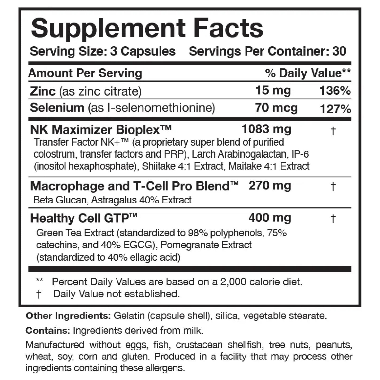 Researched Nutritionals, Transfer Factor Multi-Immune™, 90 Capsules UPC 893295002015 | HiLife Vitamins