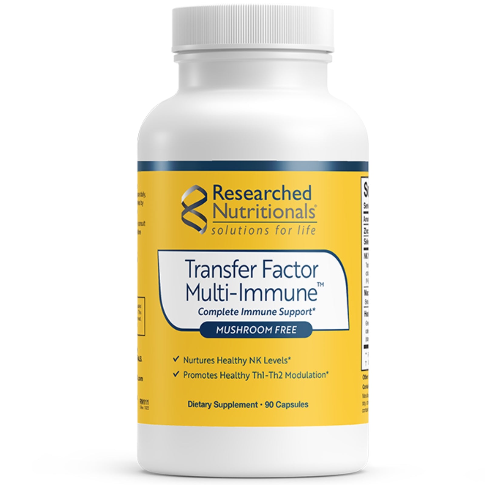 Researched Nutritionals, Transfer Factor Multi-Immune™ (Mushroom-free), 90 Capsules UPC 893295002022 | HiLife Vitamins