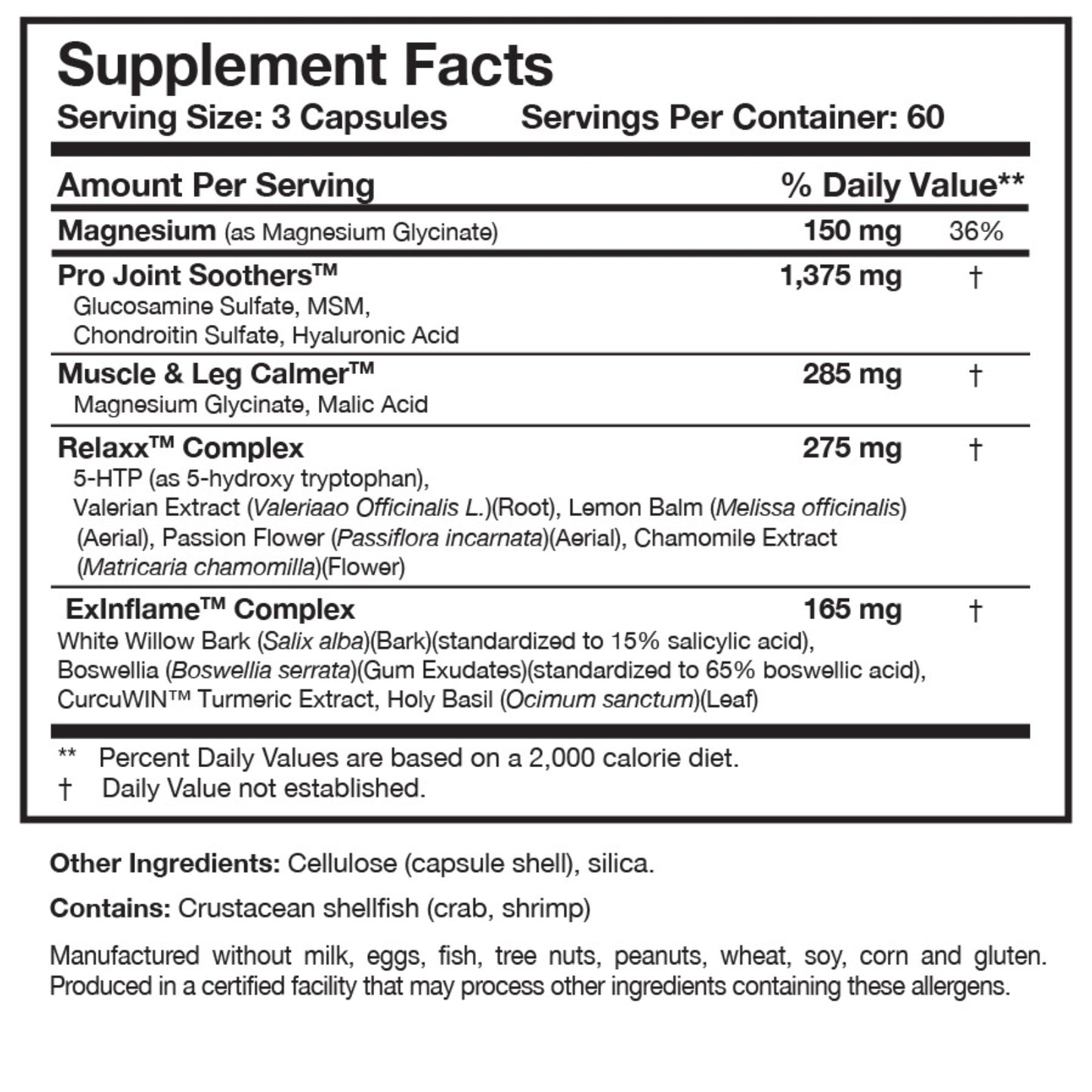 Researched Nutritionals, Soothe & Relaxx™, 180 Capsules UPC 893295002046 | HiLife Vitamins