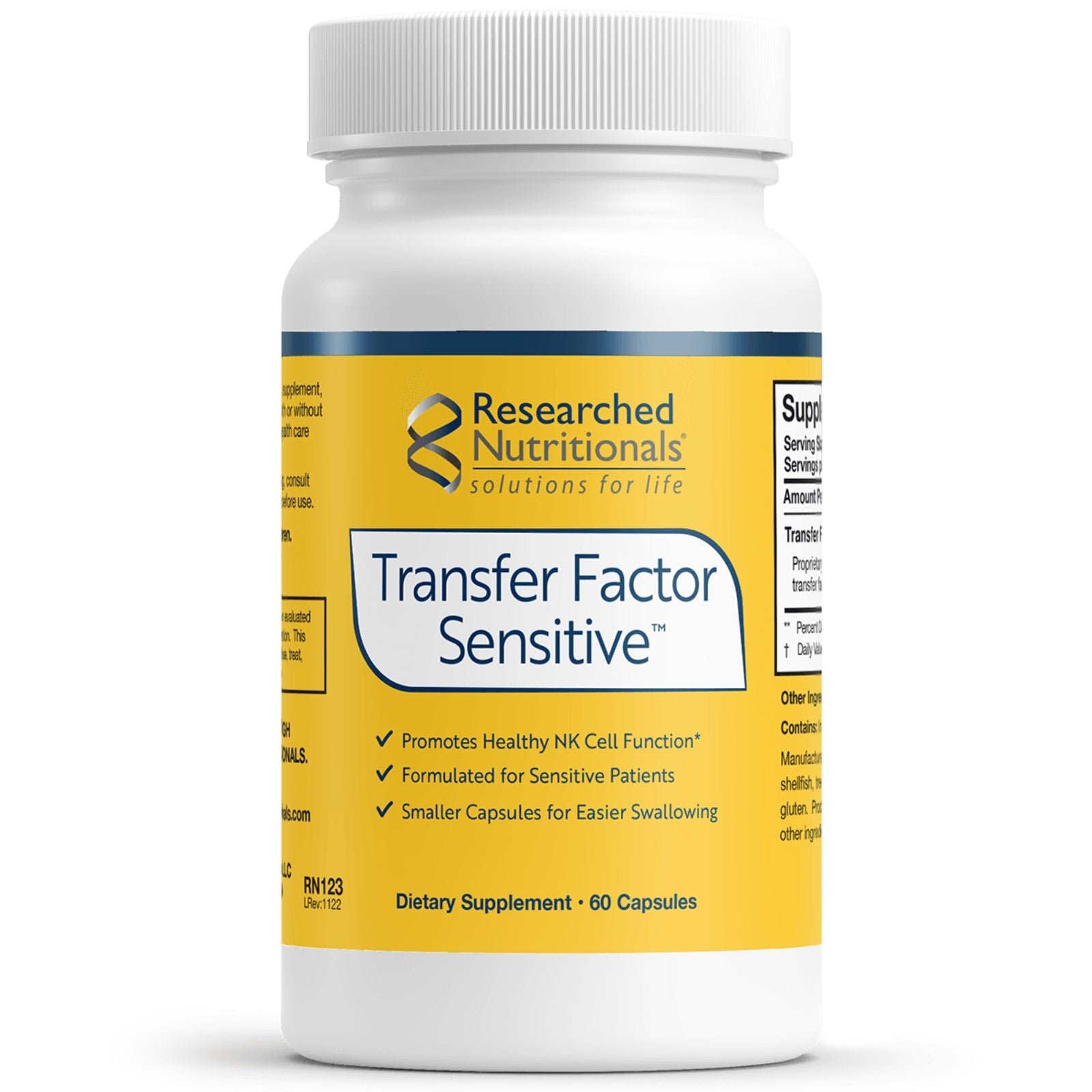 Researched Nutritionals, Transfer Factor Sensitive™, 60 Capsules UPC 893295002152 | HiLife Vitamins