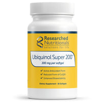 Researched Nutritionals, Ubiquinol Super 200™, 30 Softgels UPC 893295002237 | HiLife Vitamins