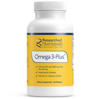 Researched Nutritionals, Omega-3 Plus™, 60 Softgels UPC 893295002268 | HiLife Vitamins