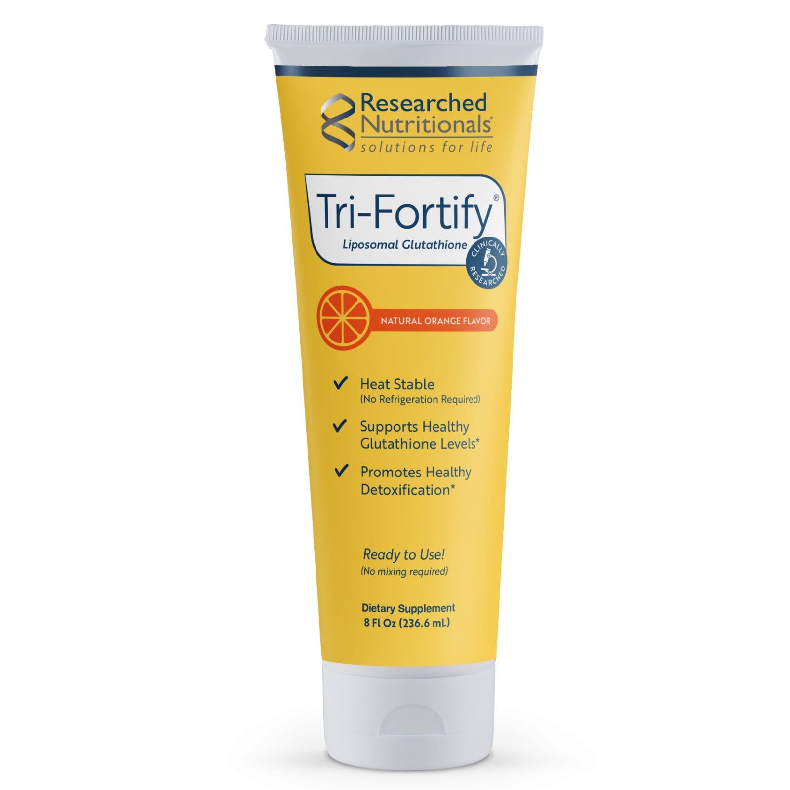 Researched Nutritionals, Tri-Fortify® Orange, 8 Fl Oz (236.6 mL) UPC 893295002282 | HiLife Vitamins