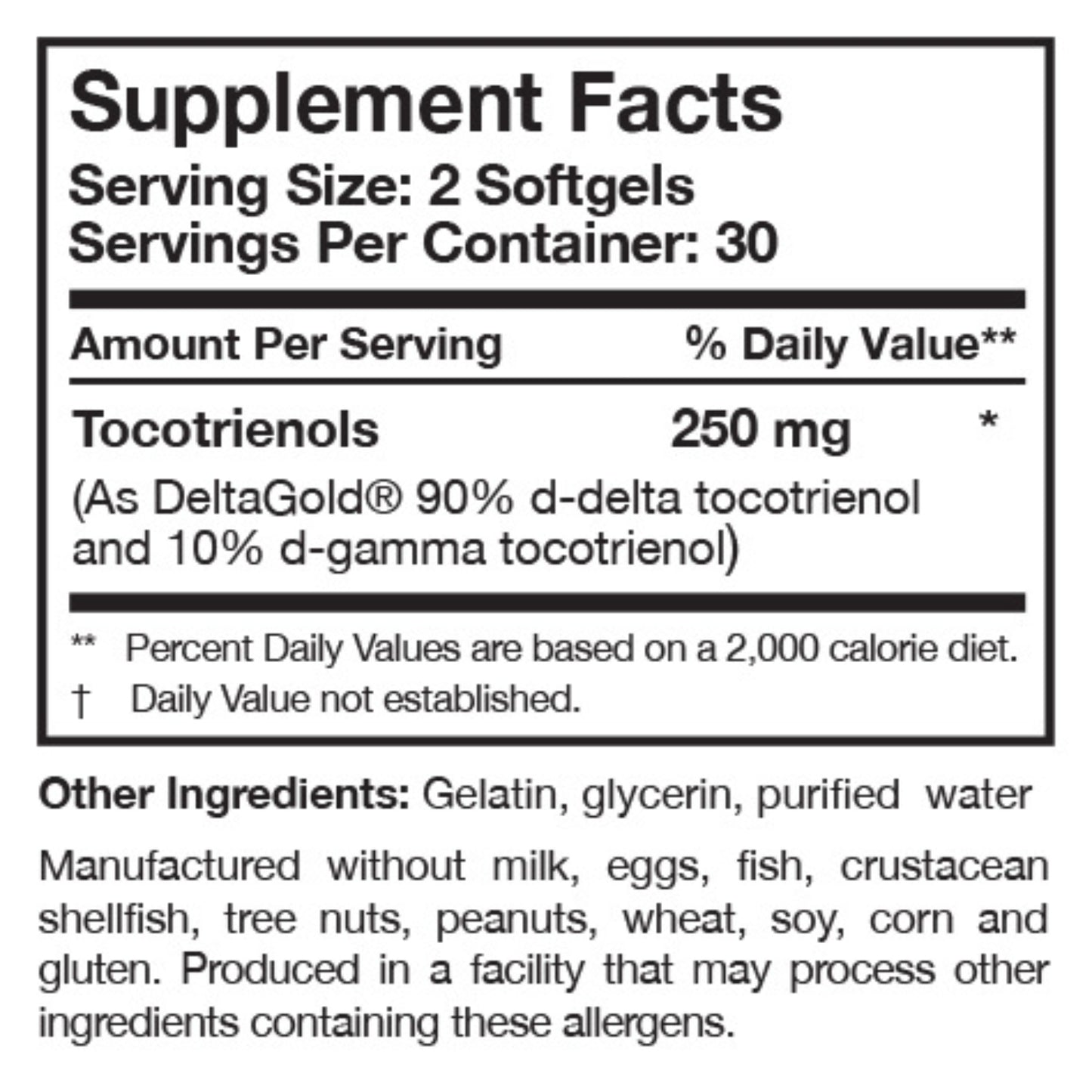 Researched Nutritionals, TocoPure™ D&G, 60 Softgels UPC 893295002343 | HiLife Vitamins