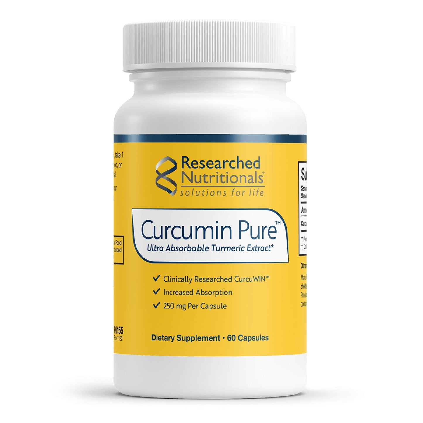 Researched Nutritionals, Curcumin Pure™, 60 Capsules UPC 893295002503 | HiLife Vitamins