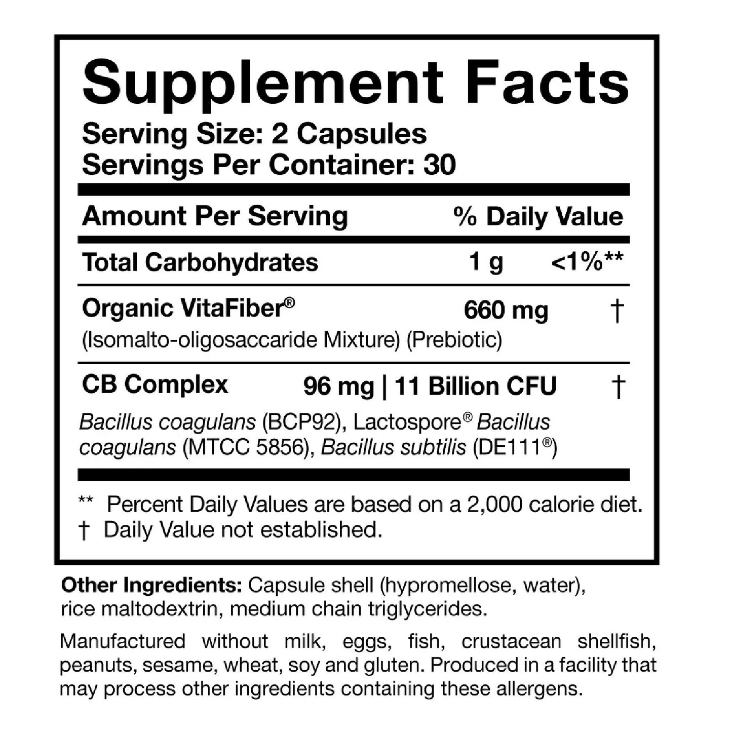 Researched Nutritionals, CoreBiotic™, 60 Capsules UPC 893295002527 | HiLife Vitamins