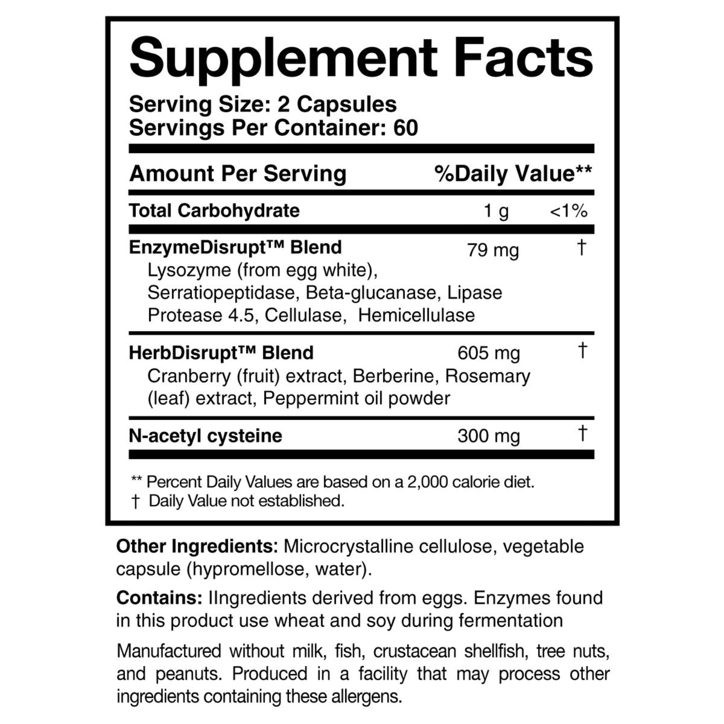 Researched Nutritionals, BioDisrupt™, 120 Capsules UPC 893295002541 | HiLife Vitamins
