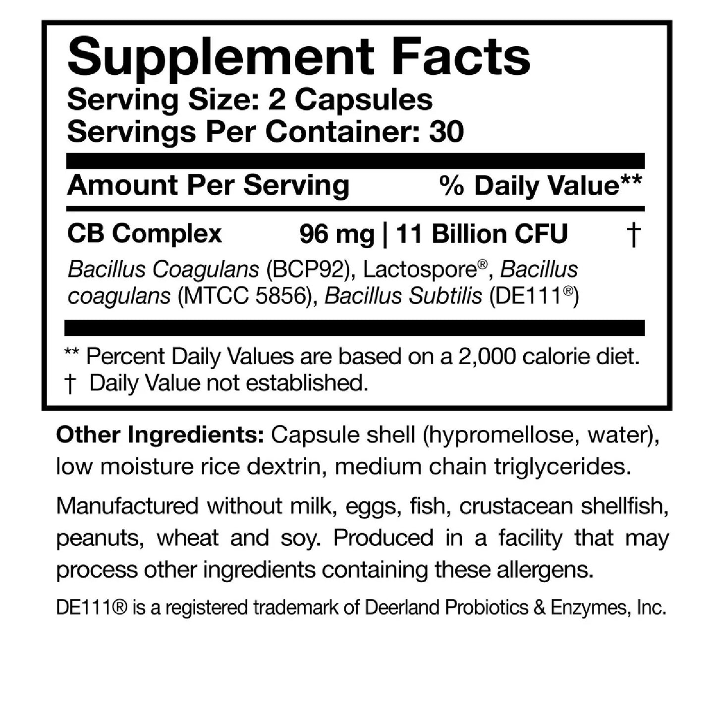 Researched Nutritionals, CoreBiotic™ Sensitive, 60 Capsules UPC 893295002565 | HiLife Vitamins