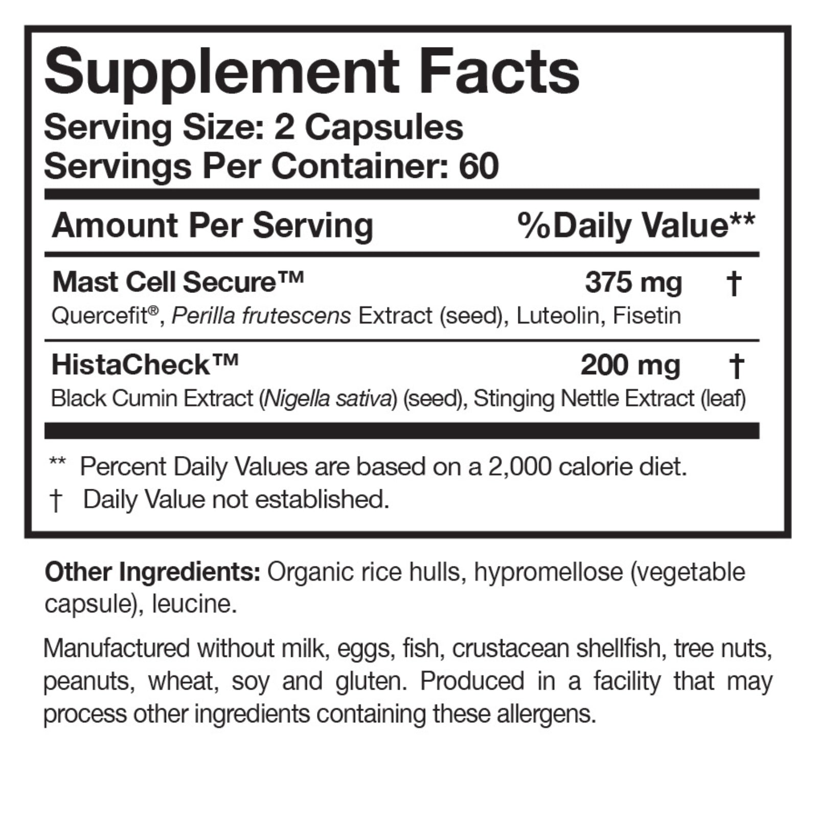 Researched Nutritionals, HistaQuel®, 120 Capsules UPC 893295002596 | HiLife Vitamins