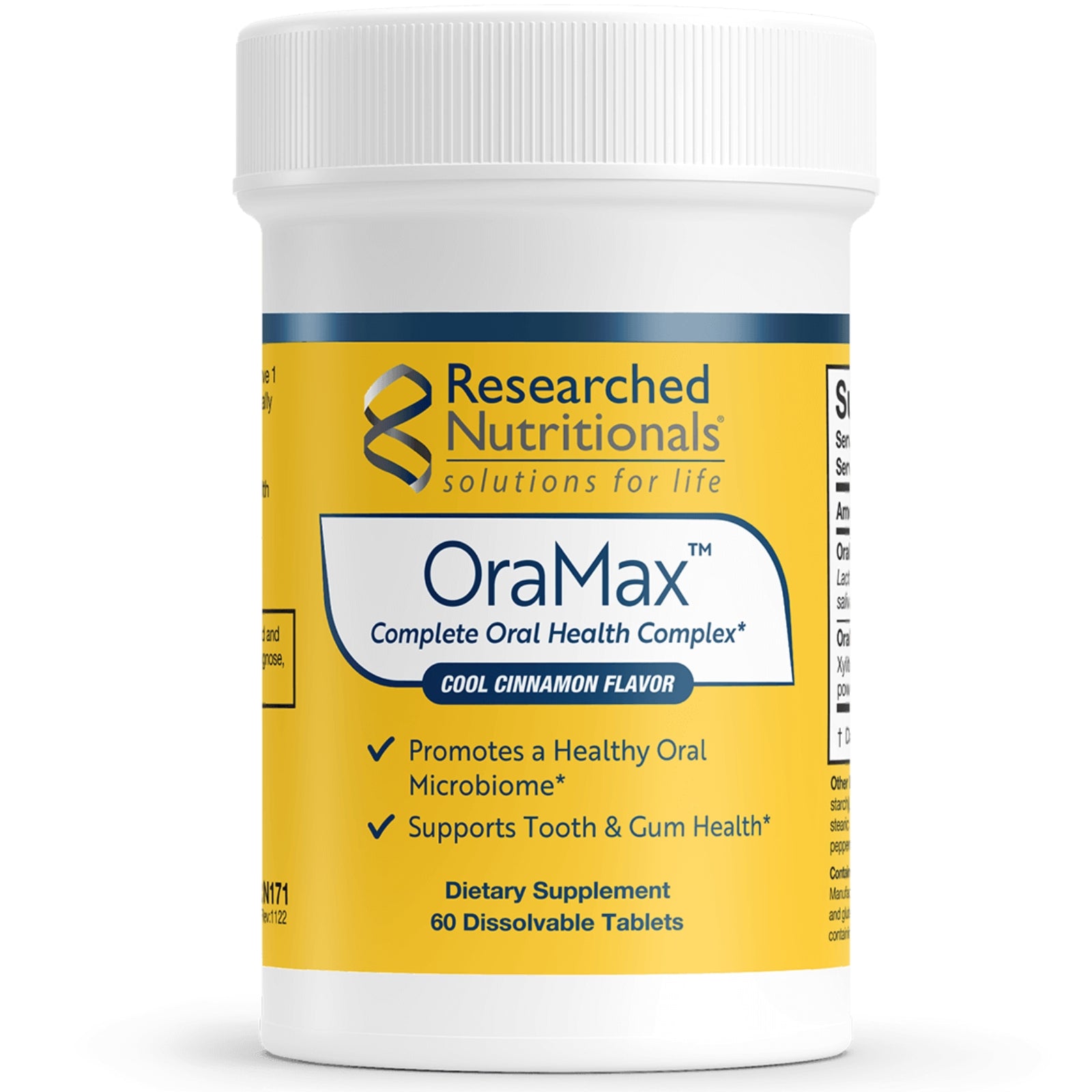 Researched Nutritionals, OraMax™, 60 Dissolvable Tablets UPC 893295002671 | HiLife Vitamins