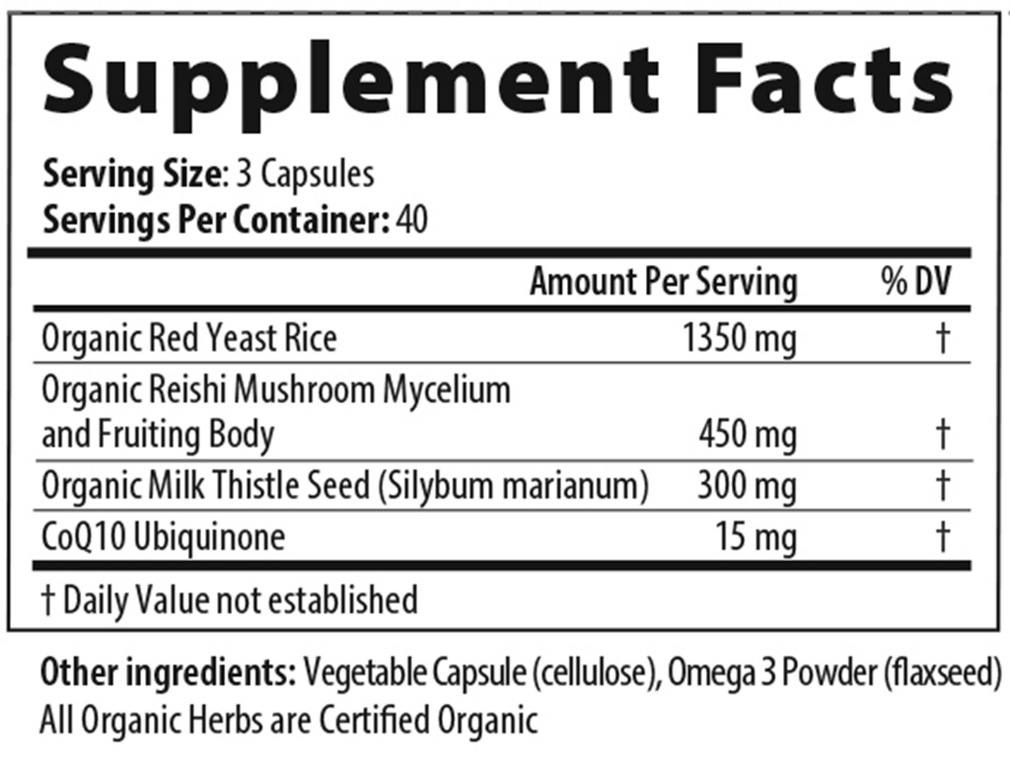 Restorative Formulations, Cholesterol Care, 120 Capsules UPC 850030558015 | HiLife Vitamins