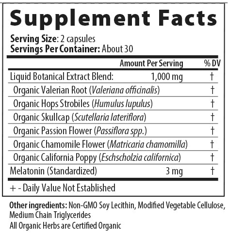 Restorative Formulations, Sleep, 60 Capsules UPC 850030558039 | HiLife Vitamins