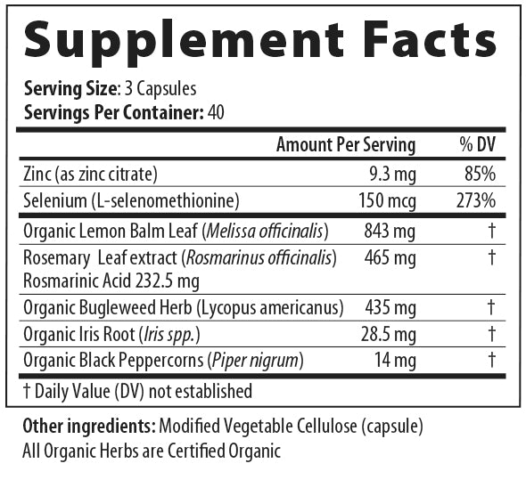 Restorative Formulations, ThyroCalm Px, 120 Vegi Capsules UPC 850030558046 | Hilife Vitamins