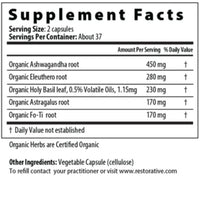 Restorative Formulations, Adaptogen, 75 Capsules UPC 850030558060 | HiLife Vitamins