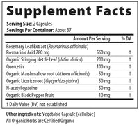 Restorative Formulations, Rosmarinic Acid Px, 75 Vegi Capsules UPC 850030558343 | Hilife Vitamins